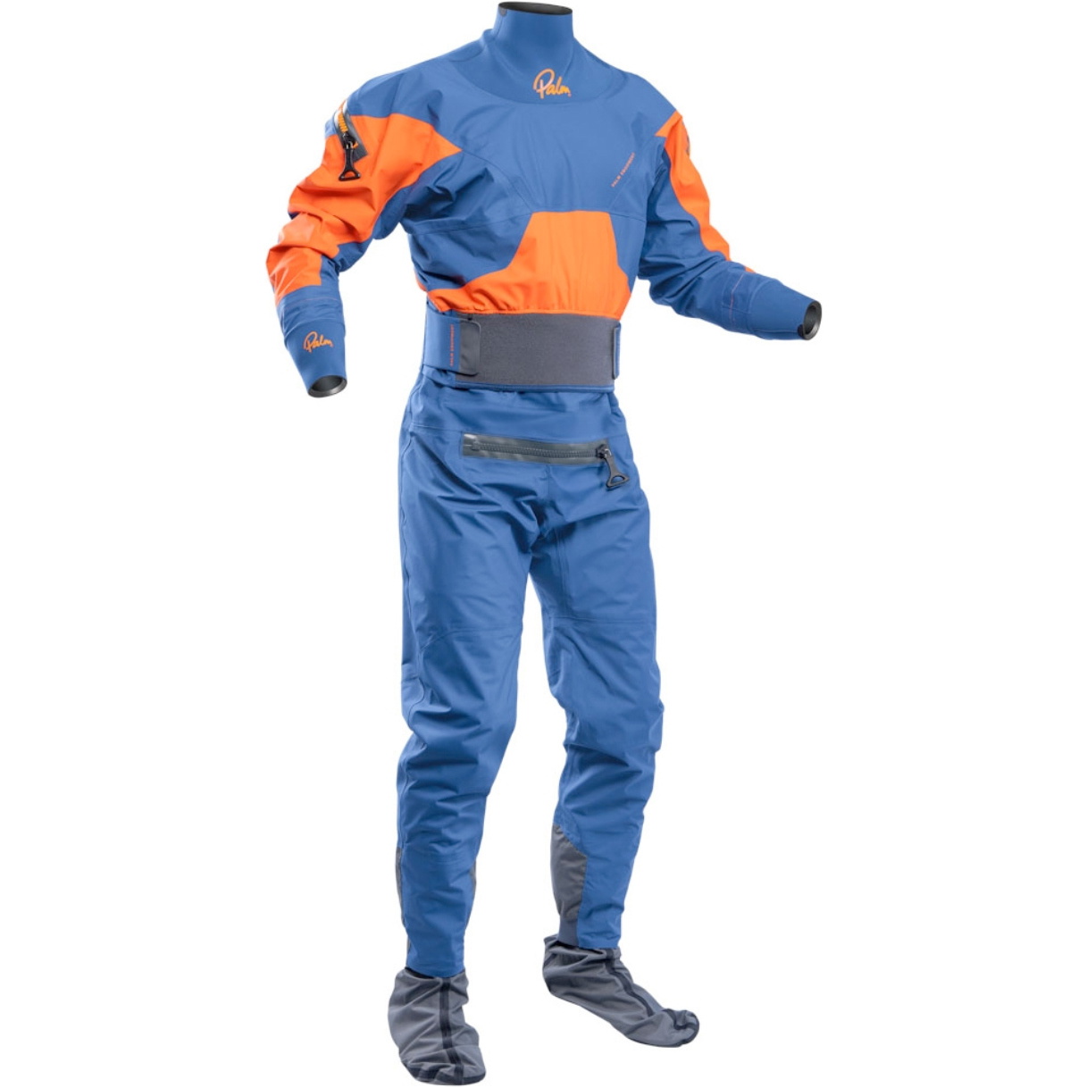 2026 Palm Mens Fuse Action Kayak Drysuit 13811 - Navy / Mandarin